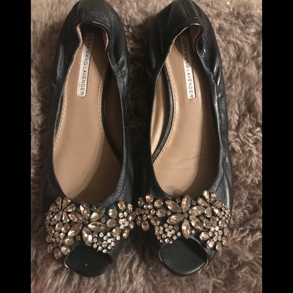 VERA WANG LAVENDER 🎀 Sparkling Peeptoe Fla… - Picture 1 of 7